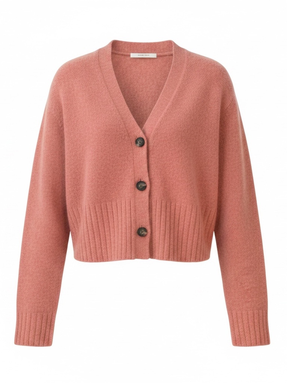 Everlane Cropped V-Neck Alpaca Cardigan - Dusty Rose